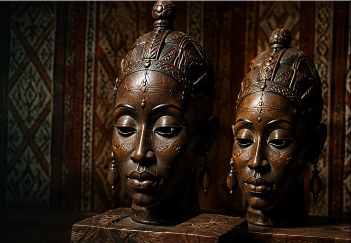 Carved busts from the Foundation collection